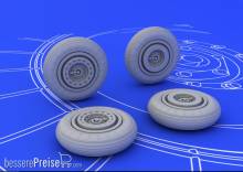 Eduard Accessories 672007 - MiG-15 wheels for Eduard in 1:72