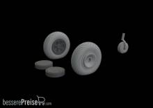 Eduard Accessories 672221 - P-47D wheels for Tamiya in 1:72