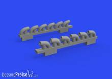 Eduard Accessories 672305 - 1:72 P-39Q exhaust stacks PRINT 1/72 for ARMA HOBBY