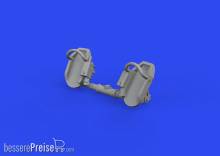 Eduard Accessories 672319 - 1:72 Bf 109E rudder pedals early PRINT 1/72