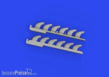 Eduard Accessories 672325 - 1:72 Bf 109F/G exhaust stacks PRINT 1/72 EDUARD