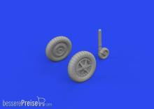 Eduard Accessories 672340 - 1/72 Bf 109G-2/G-4 wheels for plain wings PRINT 1/72 EDUARD