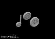 Eduard Accessories 672341 - 1/72 Bf 109G-2/G-4 wheels for bulged wings PRINT 1/72