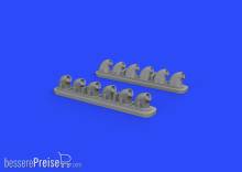 Eduard Accessories 632135 - P-40E exhaust stacks for Hasegawa in 1:32