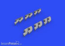 Eduard Accessories 632139 - P-40 exhaust stacks fishtail f.Hasegawa in 1:32