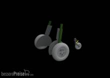 Eduard Accessories 632155 - Bf 108 wheels spoked for Eduard in 1:32