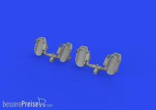 Eduard Accessories 632192 - 1:32 Bf 109E rudder pedals early PRINT 1/32
