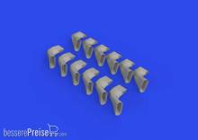 Eduard Accessories 624003 - 1:24 Spitfire Mk.IX exhaust fishtail PRINT 1/24 AIRFIX