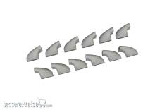 Eduard Accessories 624011 - Bf 109G-5/6 exhaust stacks PRINT for Airfix