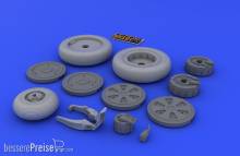 Eduard Accessories 648026 - MiG-21 wheels for Eduard in 1:48