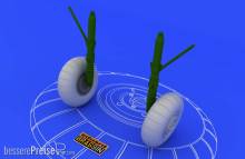 Eduard Accessories 648052 - Bf 110 C/D main undercarriage wheels in 1:48
