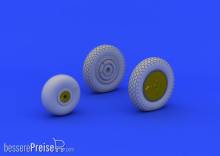Eduard Accessories 648202 - P-39 wheels early for Eduard in 1:48
