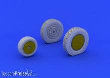 Eduard Accessories 648203 - P-39 wheels late for Eduard in 1:48