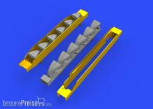 Eduard Accessories 648402 - Bf 109G-6 exhaust stacks for Tamiya in 1:48