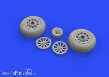 Eduard Accessories 648511 - P-51D wheels diamond tread 2 for Eduard in 1:48