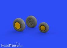 Eduard Accessories 648515 - P-38F/G wheels for Tamiya in 1:48