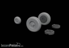 Eduard Accessories 648541 - Mirage IIIC wheels for Eduard in 1:48