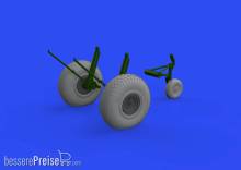 Eduard Accessories 648642 - B-17 wheels cross tread 1/48 for HKM in 1:48