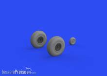 Eduard Accessories 648643 - B-17 wheels block tread 1/48 for HKM in 1:48