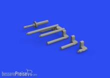 Eduard Accessories 648789 - 1:48 P-38J gun barrels PRINT for TAMIYA