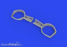 Eduard Accessories 648881 - 1:48 Bf 109F wheel bays angular PRINT 1/48 EDUARD