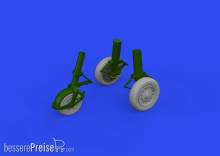 Eduard Accessories 648968 - 1:48 J-35 Draken wheels Type 2 1/48 HASEGAWA