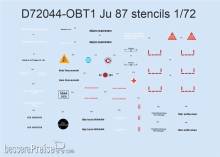 Eduard Accessories D72044 - 1:72 Ju 87 stencils for ACADEMY/AIRFIX/ITALERI/REVELL