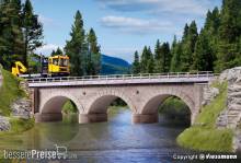 Kibri 39721 - Spur H0 Steinbogenbrücke mit Eisbrecherpfeilern gerade, eingleisig