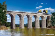 Kibri 39724 - Spur H0 Aachtal-Viadukt mit Eisbrecherpfeilern, eingleisig