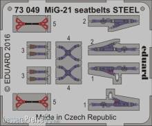Eduard Accessories 73049 - MiG-21 seatbelts STEEL in 1:72
