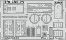 Eduard Accessories 73718 - D.520 for Hasegawa in 1:72