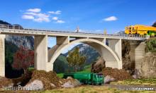 Kibri 39740 - Spur H0 Spannbeton-Bogenbrücke, eingleisig