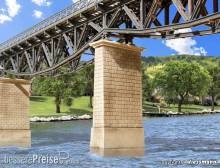 Kibri 39751 - Spur H0 Gemauerter Viadukt-Mittelpfeiler mit Betonsockel, 2 Stück