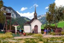 Kibri 39780 - Spur H0 Kapelle mit Zubehör in Hirschbichl
