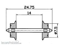 Roco 40184 - Wechselstrom-Radsatz