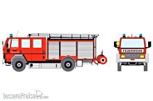 Loewe 4034 - FORD CARGO 1520 - LF 16 - Freiwillige Feuerwehr Köln-Lövenich - H0