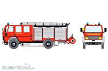 Loewe 4035 - FORD CARGO 1320 - LF 16 - Betriebsfeuerwehr Akzo Nobel - H0