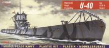 Mirage Hobby 40045 - Deutsches U-Boot U 40 Typ IX A Turm I in 1:400