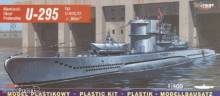 Mirage Hobby 40414 - Deutsches U-Boot U 295 Typ VII C/41 mit Biber in 1:400