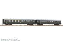 Piko 40628 - N 2er Set Schürzeneilzugwagen 1./2. Klasse + 2. Klasse DR III