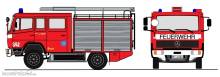 Loewe 4065 - MERCEDES BENZ 917 (LN2) - LF 8/6 - Fw. Stadt Reutlingen - H0