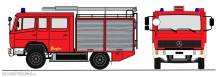 Loewe 4070 - MERCEDES BENZ 917 (LN2) - LF 8/6 - Neutral Feuerrot - H0