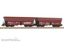 Piko 40716 - N 2er Set Schüttgutwagen Falns mit Graffiti OnRail VI