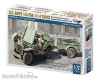 Mirage Hobby 720012 - U.S. ARMY 1?4?TON, 4×4 TRUCK