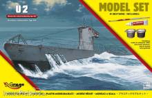 Mirage Hobby 840065 - U2(German Submarine WWII typeIIA(ModelSe in 1:400
