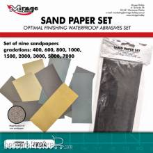 Mirage Hobby 100064 - MIRAGE SAND PAPER (9 pcs: 400, 600, 800, 1000, 1500, 2000, 3000, 5000, 7000,)