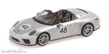 Minichamps 410061130 - PORSCHE 911 (991) SPEEDSTER - 2019 - SILVER (HERITAGE PAKET)