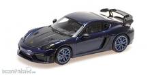 Minichamps 410069701 - PORSCHE CAYMAN GT4 RS - 2021 - BLUE W/ BLUE WHEELS