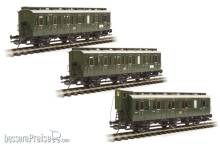Lenz 41160-80 - Wagen-Set mit 3 preußischen Abteilwagen, DB Ep. 3b