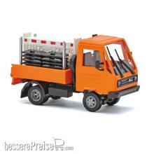 Busch 42254 - Multicar M26 mit Schrankenzauntransportgestell, Orange